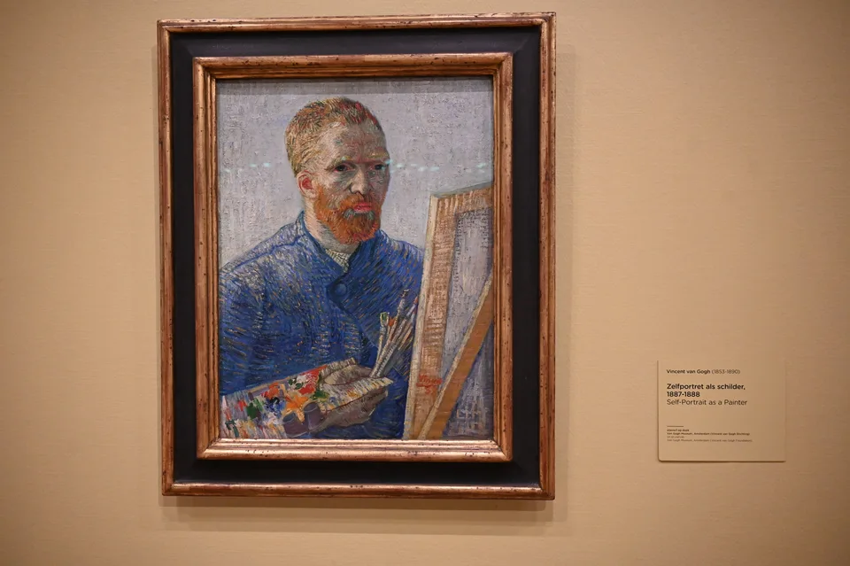 Um autorretrato de Van Gogh diante do cavalete