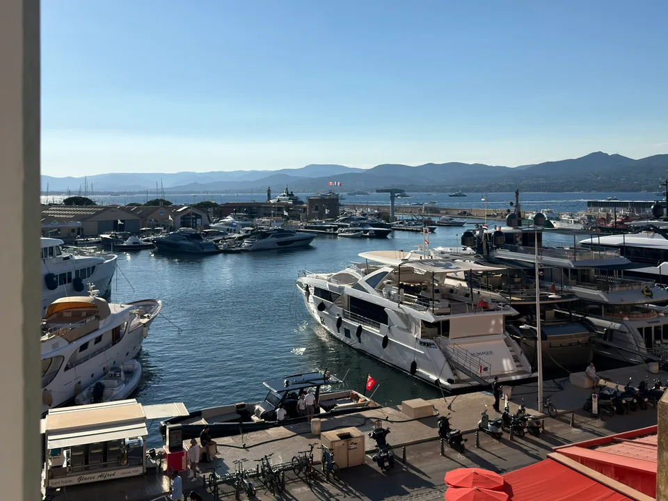 Boats and yachts filling Saint-Tropez’s harbor