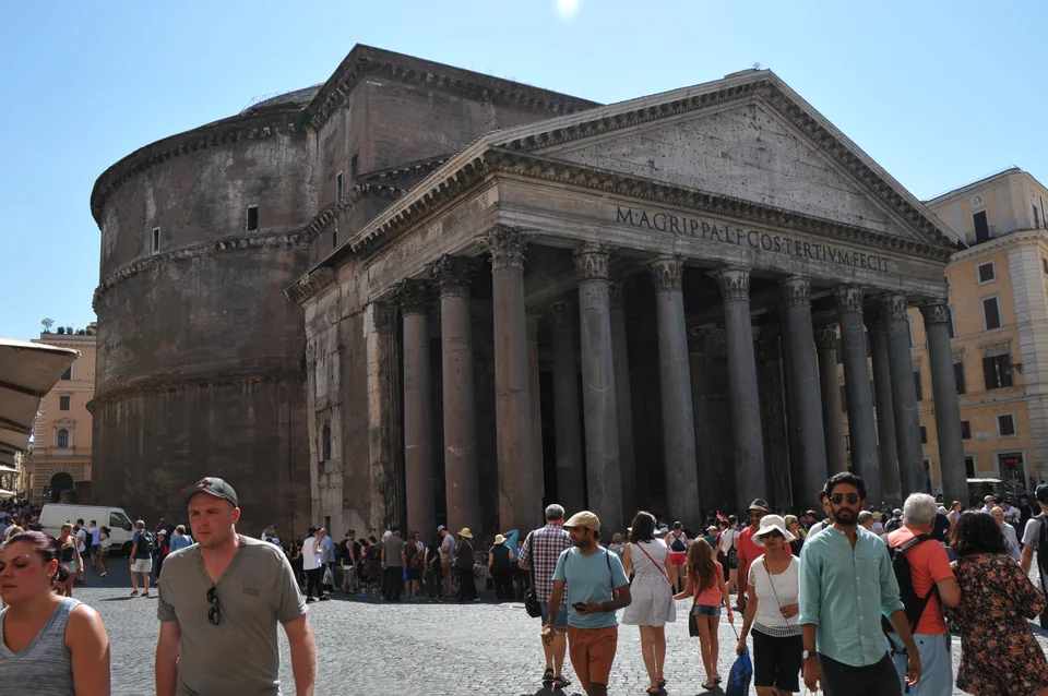 The Pantheon and the square outside in Rome